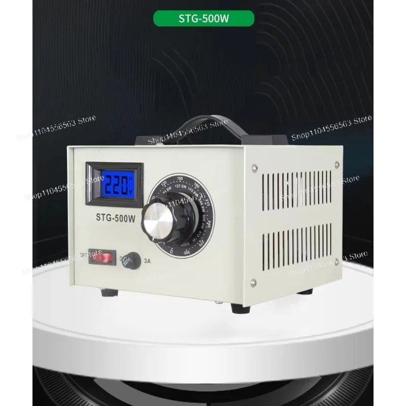 

Новый однофазный регулятор ЖК-дисплея STG-500VA-220V, регулируемый источник питания с дисплеем напряжения и тока (100% медь)