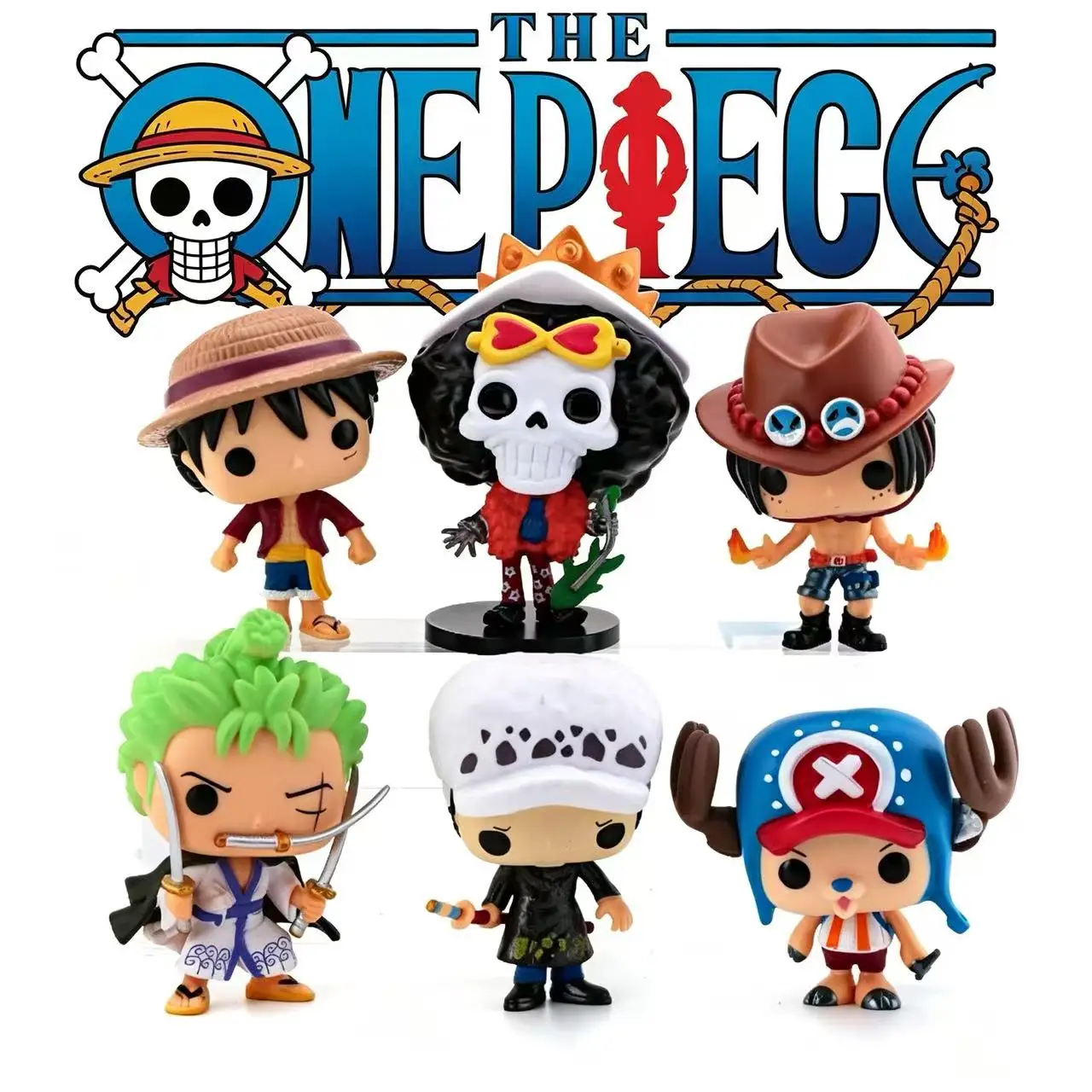 Figura Coleccionable de Anime Luffy One Piece Funko Zoro Nami, Modelo de Vinilo Usopp, Regalos Hechos a Mano, Decoración de Escritorio, Juguetes