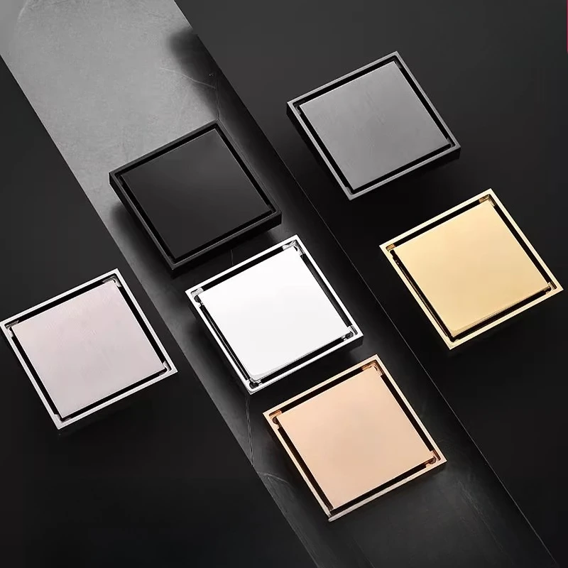 All copper floor drain deodorant sewer bathroom universal large displacement toilet invisible drainage square