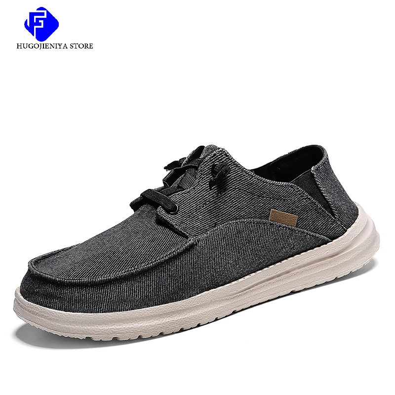 

Summer Fashion Trend Men Canvas Shoes Luxury Brand Lightweight Vulcanize Casual Shoes Breathable Driving Shoes Loafers Big Size