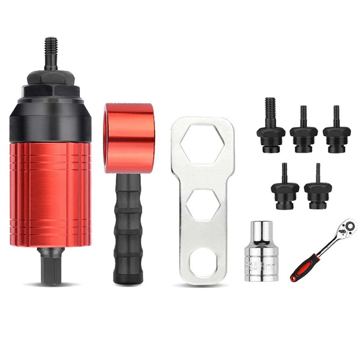 

Detachable Manual Electric Rivet Nut Tool Conversion Accessories Hand Rivet Nut Tool Set with Wrench Socket