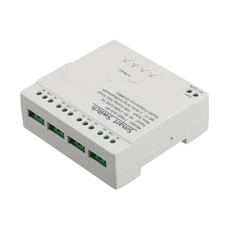 Graffiti Wifi Module 4-Channel Wifi Tap Self-Locking Module With RF 4-Channel AC 85-250V With Enclosure