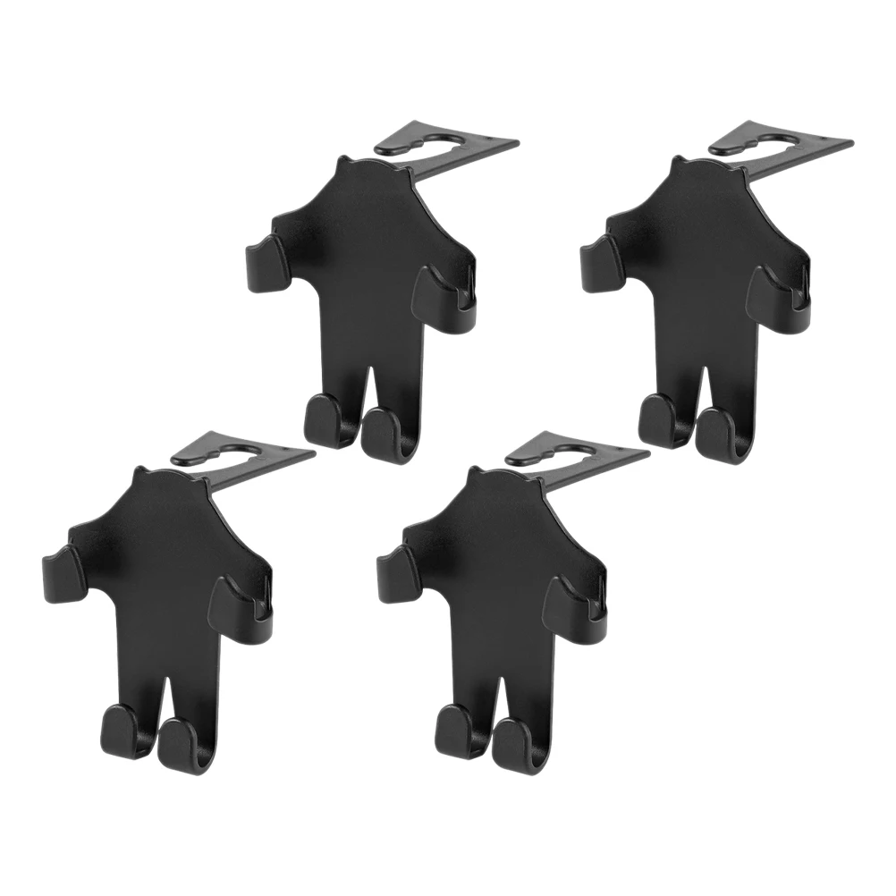 

4pcs Car Storage Hook Seat Headrest Hook Durable Pp Easy Install No Tools Car Accessories Back Seat Purse Holder Key Hanger