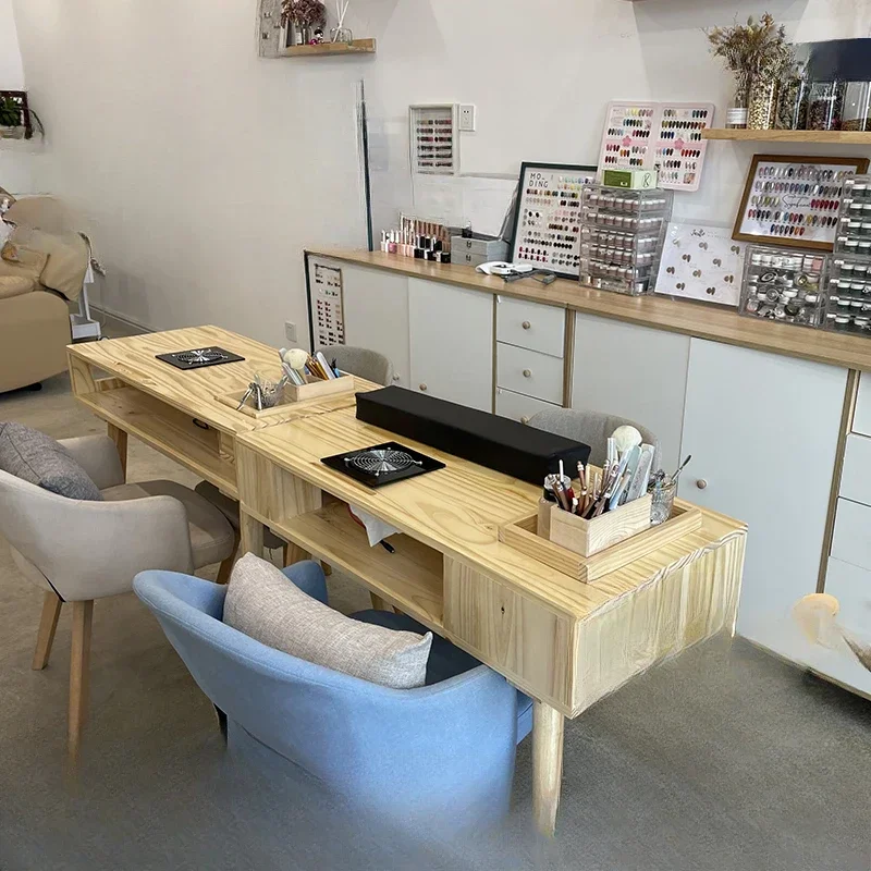 

Manicure Nordic Beauty Nail Tables Makeup Professional Wood Modern Nail Tables Living Room Tavolo Manicure Unghie Salon Furnitur