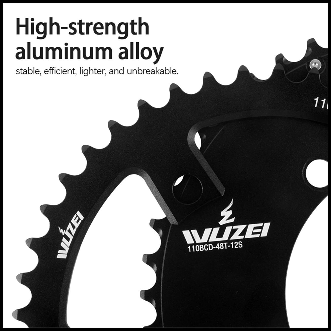 WUZEI 110BCD Rennrad Doppelkettenblatt 2x 10 11 12 Gang Fahrradkettenblatt für Shimano 105 5800 6800 DA9000 58/44T 56/42T – Detail 8