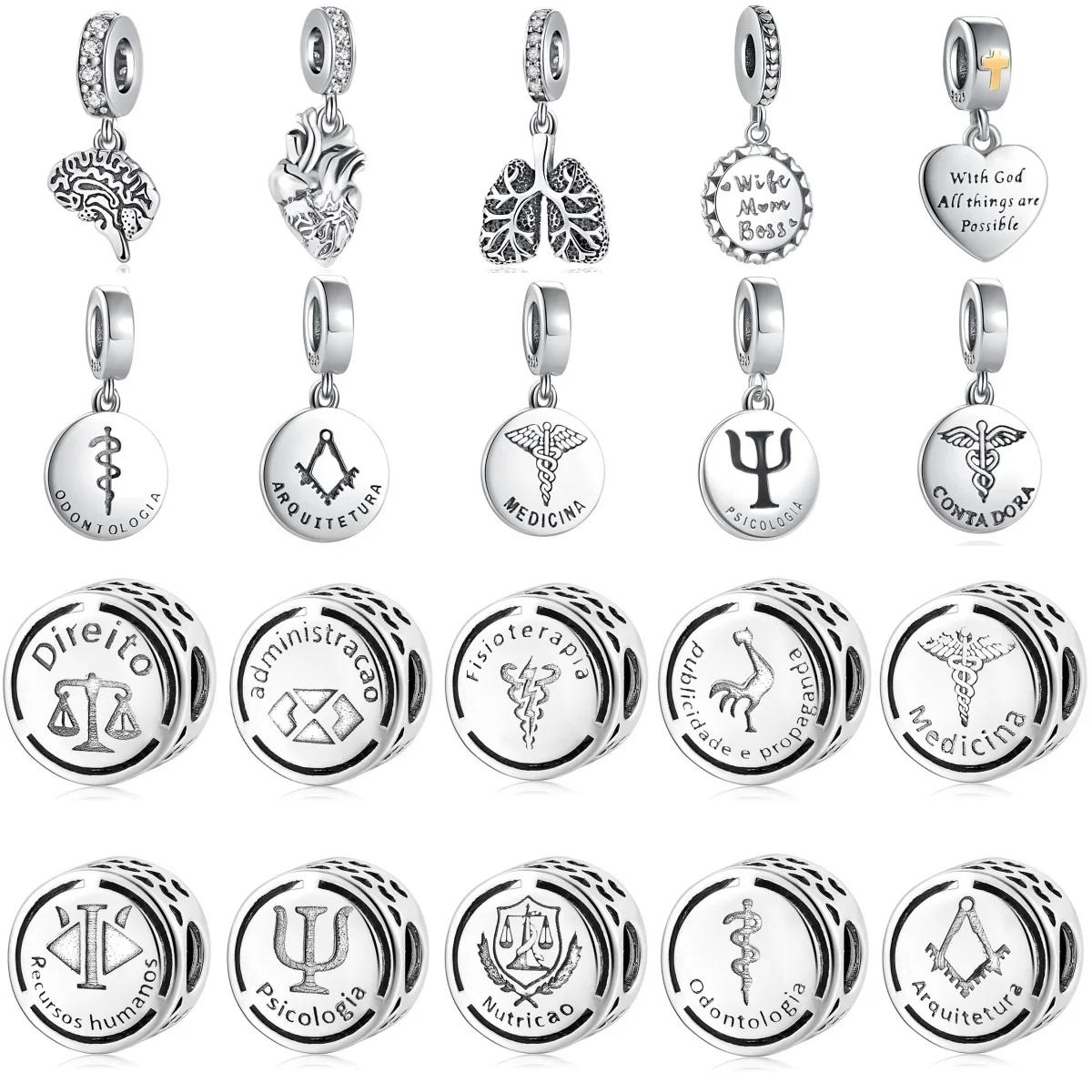 

New 925 Sterling Silver Balanced Professional Pendant Charm Bead Fit For Original Bracelets DIY Women's Jewelry Accessories