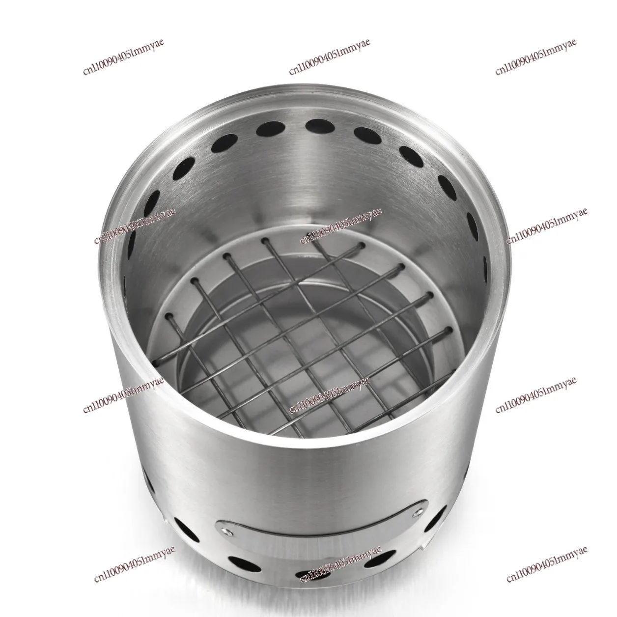 Outdoor Desktop Wood Stove Stainless Steel Campfire Stove with Legs and Pot Holder Outdoor Folding 3
