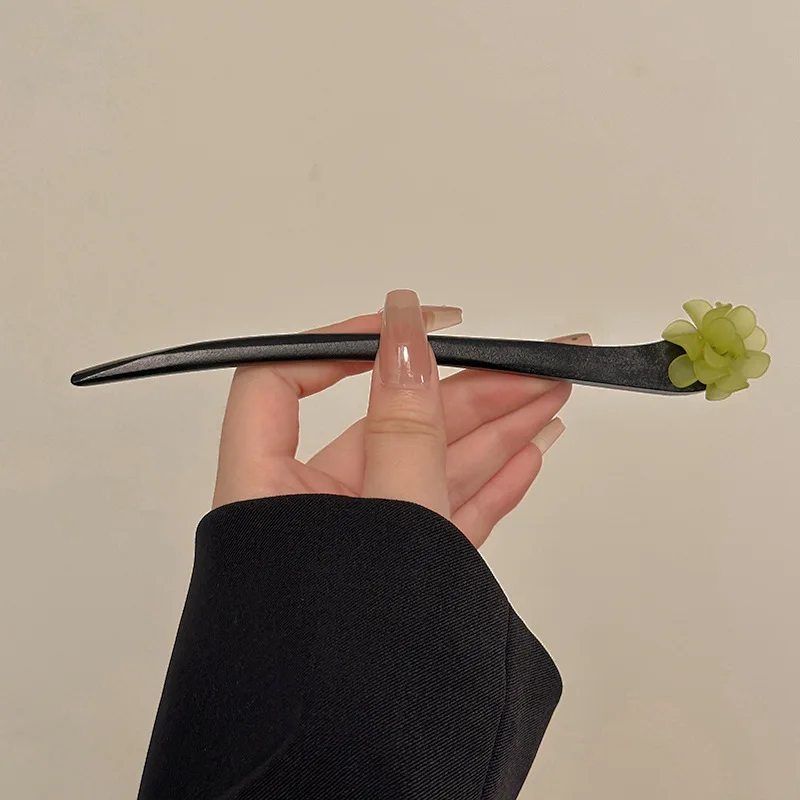 2022 New Flower Hair Sticks Girls Chinese Hanfu Hair Accessories Vintage Sandalwood Hairpins Antique Hair Fork Chopstick Jewelry