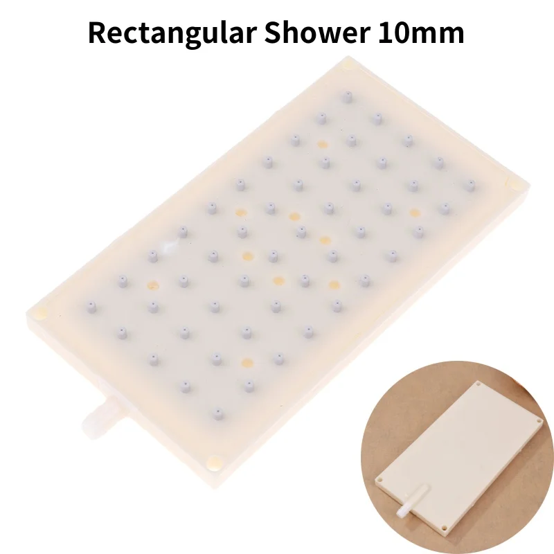 

10mm Intubation Type Interface Shower Head 5 * 10 Hole Top Spray Shower Head Accessories ABS 22X10.9cm Rectangular Shower