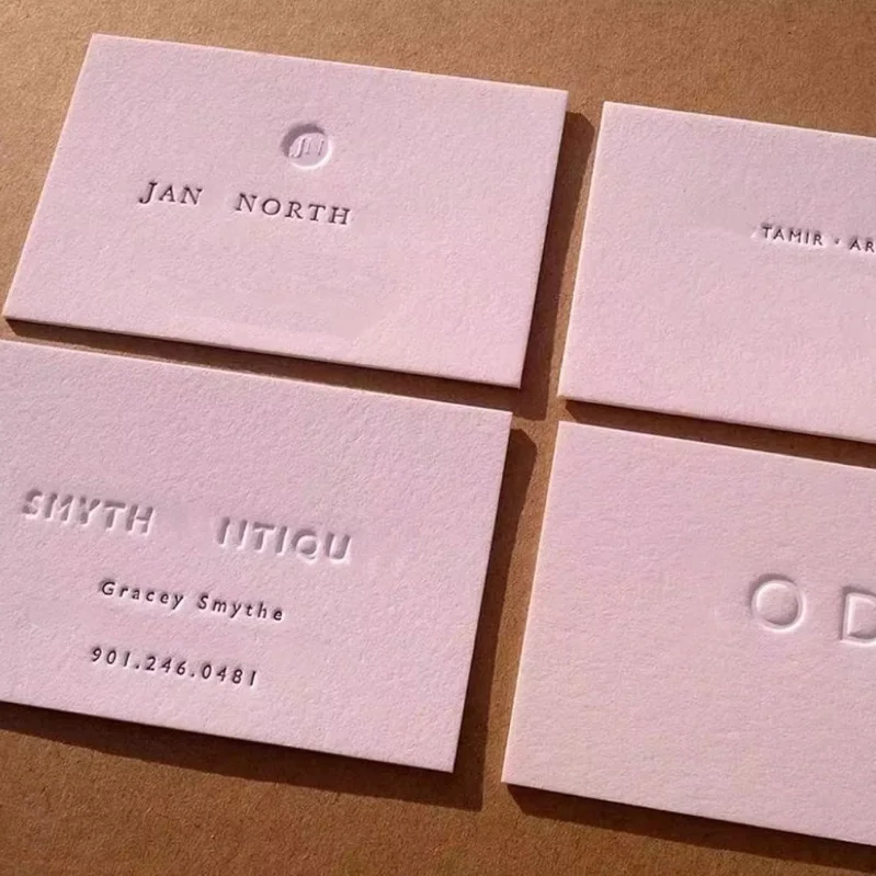 

200PCS Customized 2025 New Black Paper Business Card Embossed LOGO Visiting Card Thick Paper Business Card