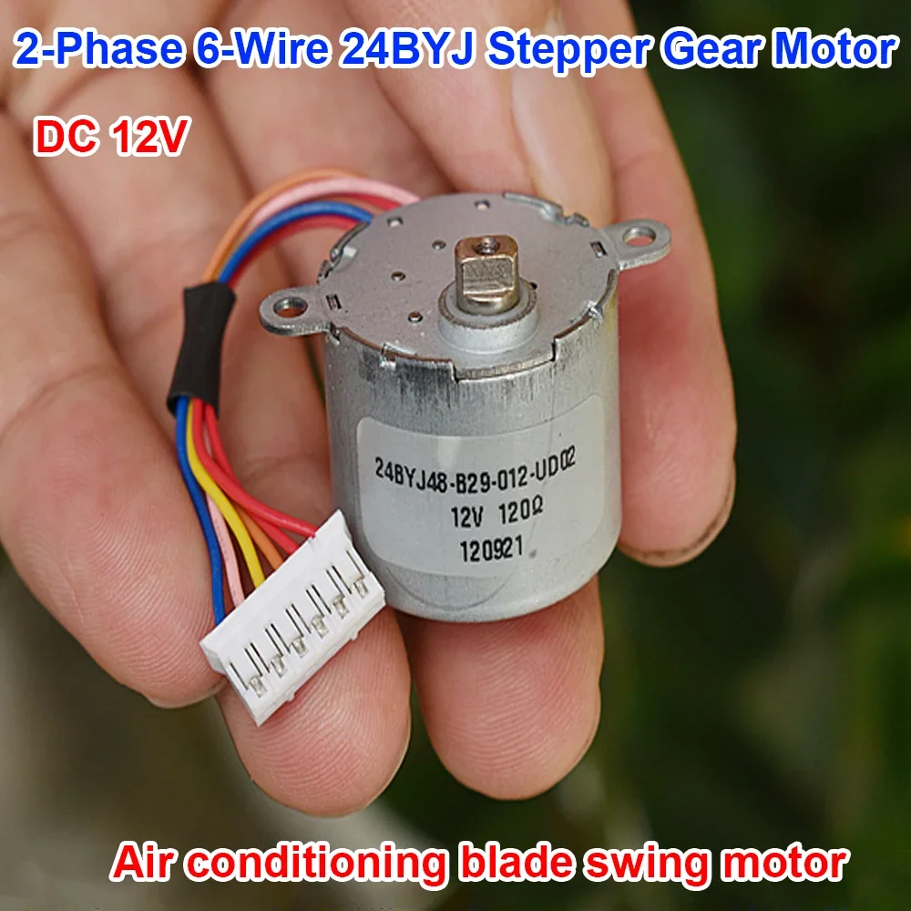 DC12V Mini Stepping Motor Two-phase Six-wire Micro 24BYJ Stepper Reducer Motor Air Conditioning Blade Swing Control Motor