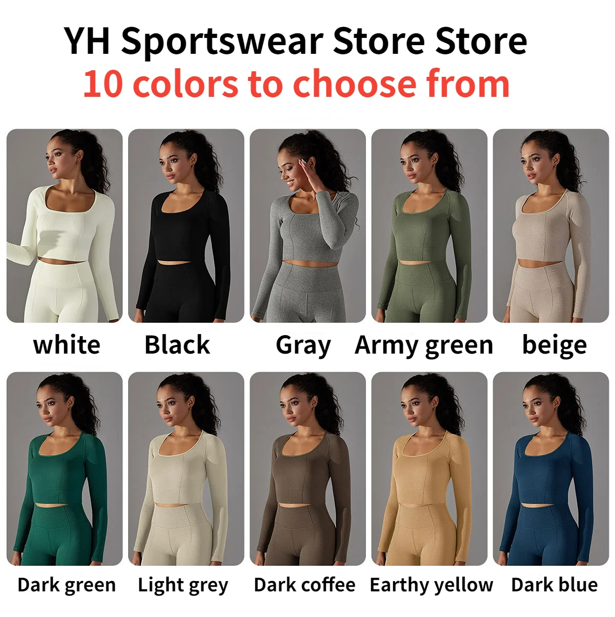 Women Yoga Shirt Gym Top Long Sleeves Fitness Sport Women Clothing Elastic Breathable Pilates Long Sleeve Crop Tops Activewear