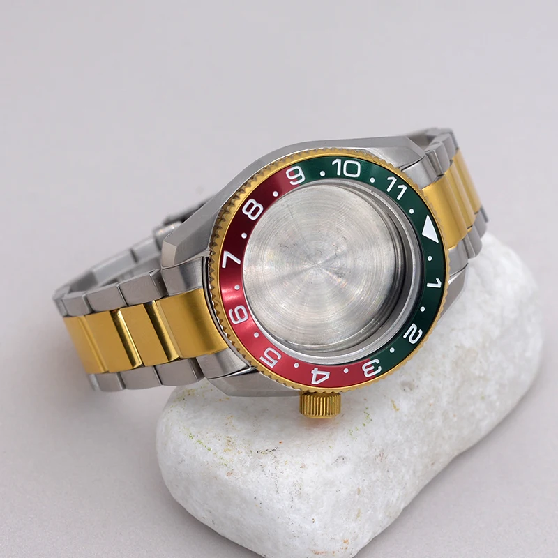 42mm srebrne etui do zegarka SPB185 SPB187 złota ramka z paskiem Seiko NH35 NH36 do naprawy zegarków części zamienne