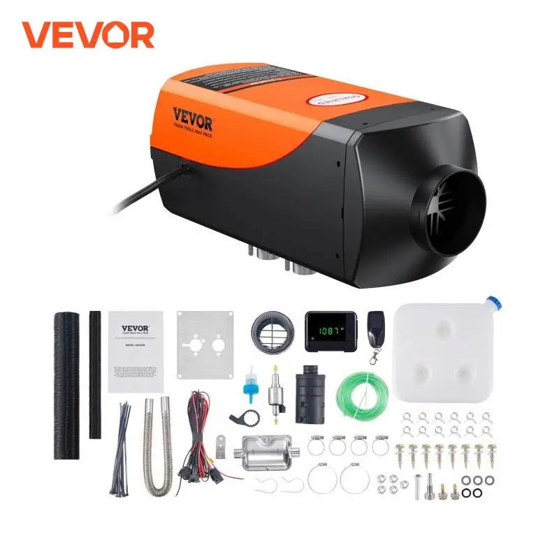 VEVOR 2KW Diesel Air Heater 12V Diesel Heater with LCD Display Diesel Parking Heater Rapid Heating for RV Trailer Camper Boat 