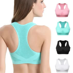 Women's Breathable Sports Bra absorb sweat to the padded shock proof gymnasium running dual layer without sewing yoga Sports bra clothing 8 Main Women's Sports Setião Sales - №5