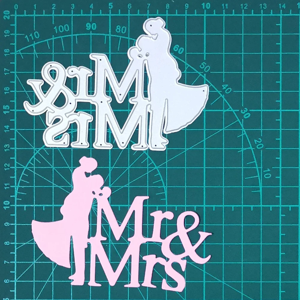 Mr&Mrs/Letter Metal Cutting Dies Real Picture Cut Die Scrapbook Paper Craft Knife Mould Blade Punch Stencils Dies 2020 New