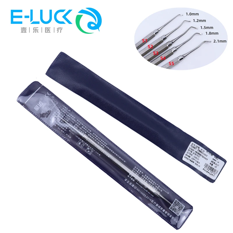 1 pc máquina escavadora restauradora dental duplo ended colher oral care dente limpeza escavadeira colher dupla extremidades de aço inoxidável