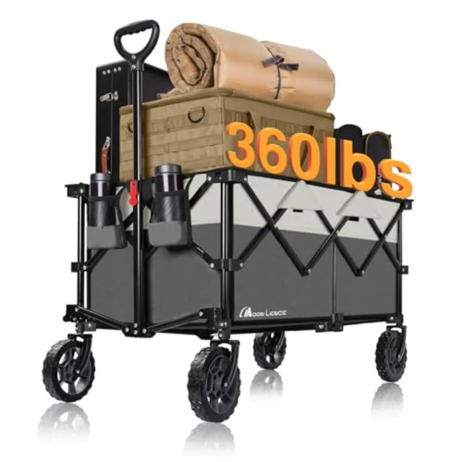 

Складная тележка-вагончик для тяжелых грузов, портативная садовая тележка с вседорожными пляжными колесами и регулируемой ручкой