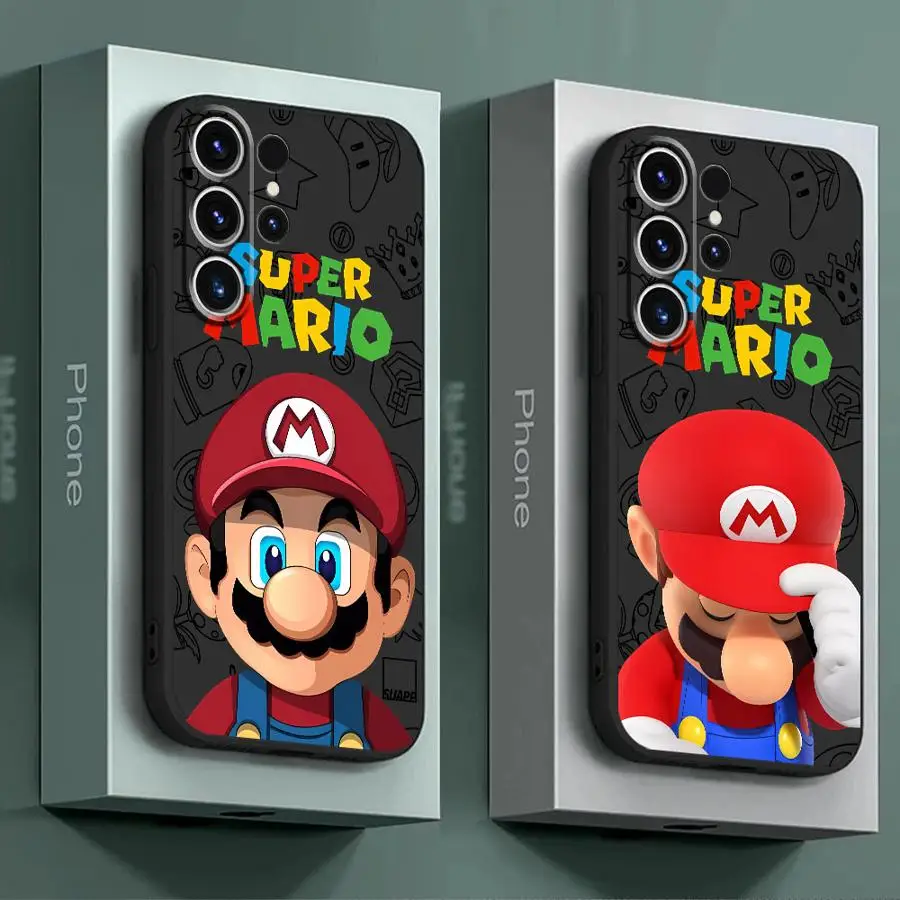 Super M-Marios Bros Cover Phone Case for Samsung Galaxy S24 Ultra S21 5G S22 Plus S23 Ultra S21 FE S20 S23 FE S21 Soft TPU