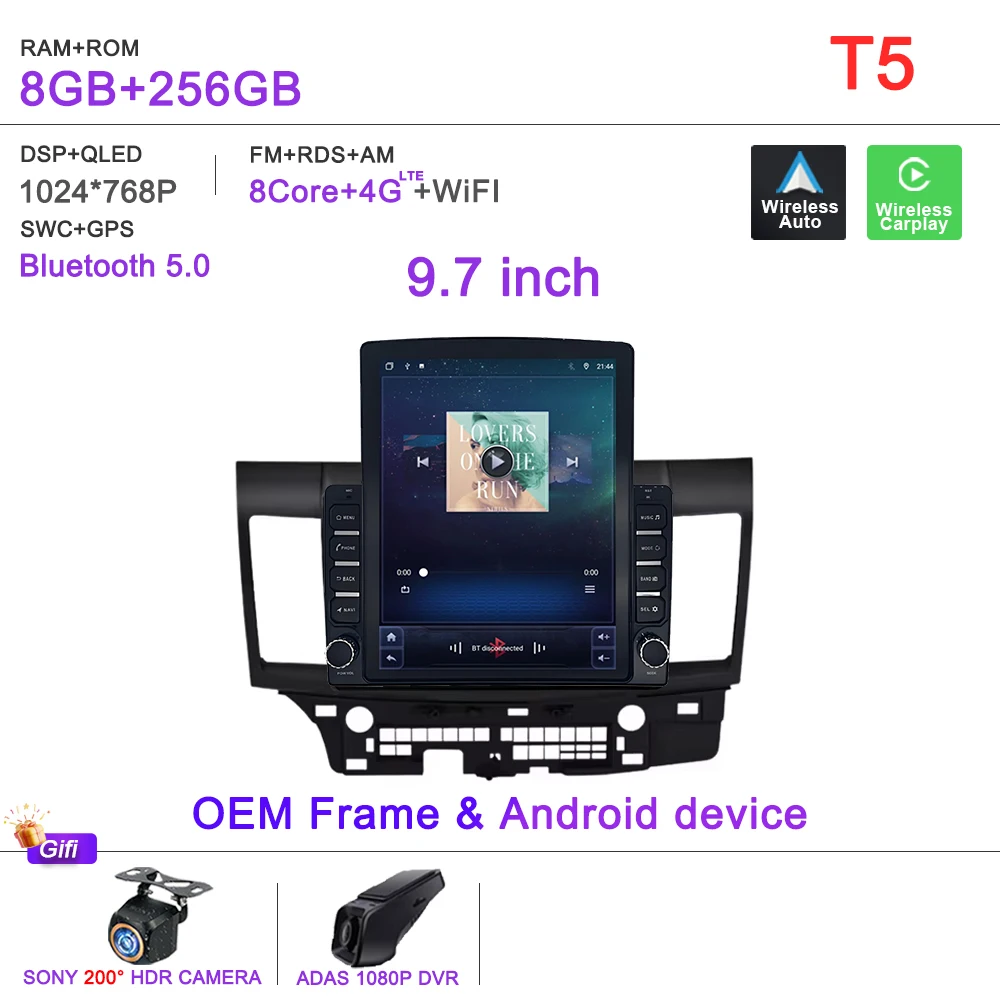 Android 15 Auto Voor Mitsubishi Lancer 10 CY 2007-2017 GPS Navigatie High-performance CPU Dvd-speler auto Stereo Head Unit Wifi
