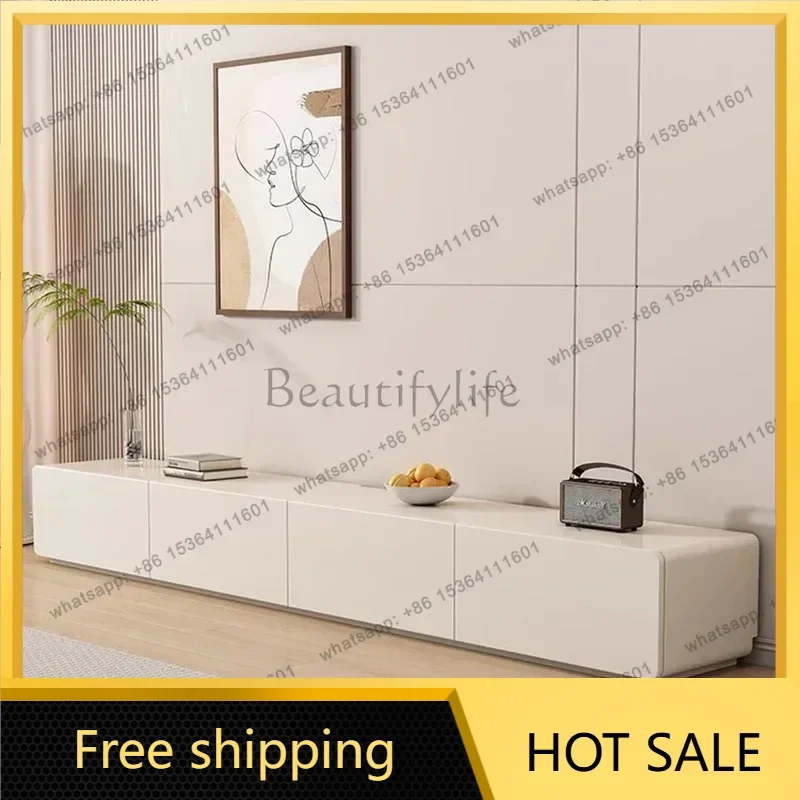 LJY Cream Style Cabinet TV Stands Cabinet Supports Living Room TV Stands Entertainment Center Home Furniture Armoire Avec Tv LLT