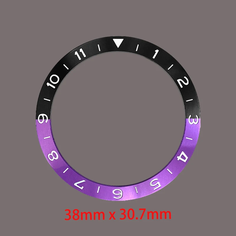 

Mod 38mmx30.7mm Curved Aluminium Watch Bezel Insert Fits SKX007 SKX009 SUB GMT Case NH36 NH35 Watch Bezel Ring Refit Parts