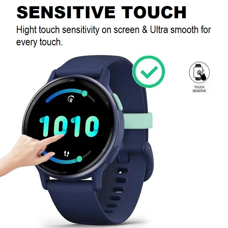 3PCS 3D Curved Edge Screen Protector for Garmin Vivoactive 5 Smart Watch Full Cover Anti-scratch Protective Film