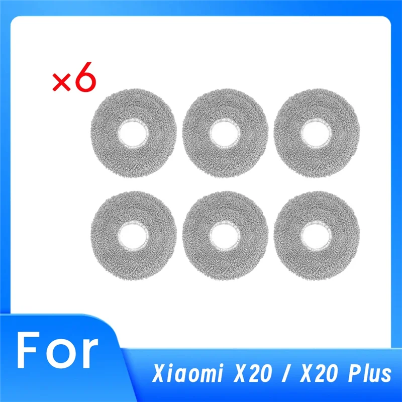 A74G-6 шт. накладка для швабры для Xiaomi X20/X20 Plus, запасные части для пылесоса, запасные подушечки для швабры