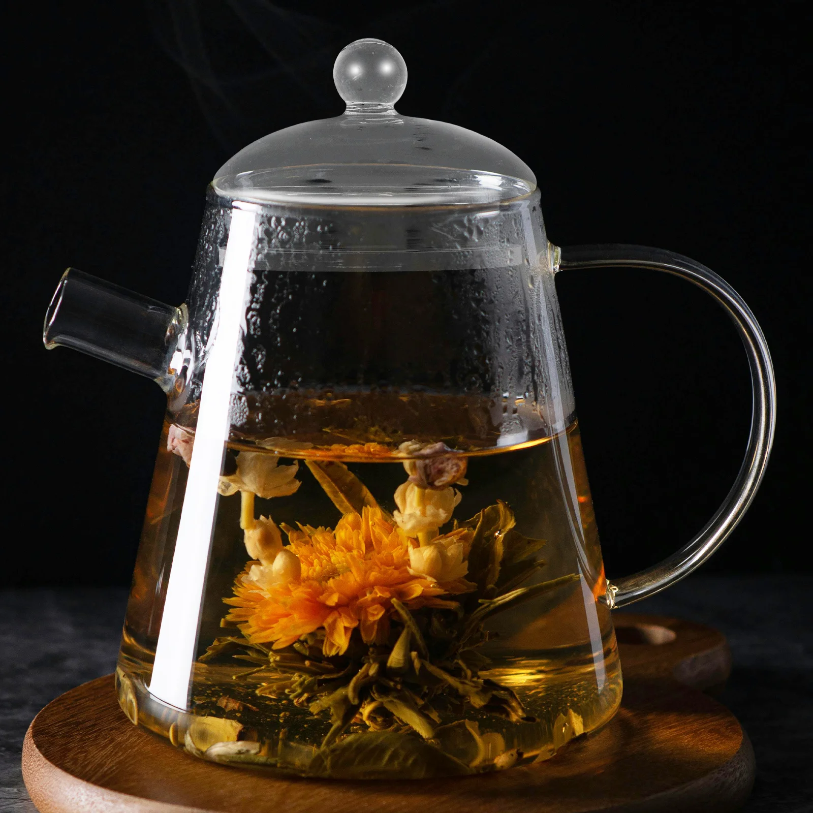 

Clear Glass Teapot Lid Replacement Transparent Cover for Home Kitchen 1200Ml Tea Kettle Accessories Replacement Glass Lid