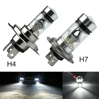 New H7 H4 9005 LED Foglights Kit Bulbs High Low Beam 100W 6000K Super White 3000K Auto Driving Headlight High Low 12V 24V