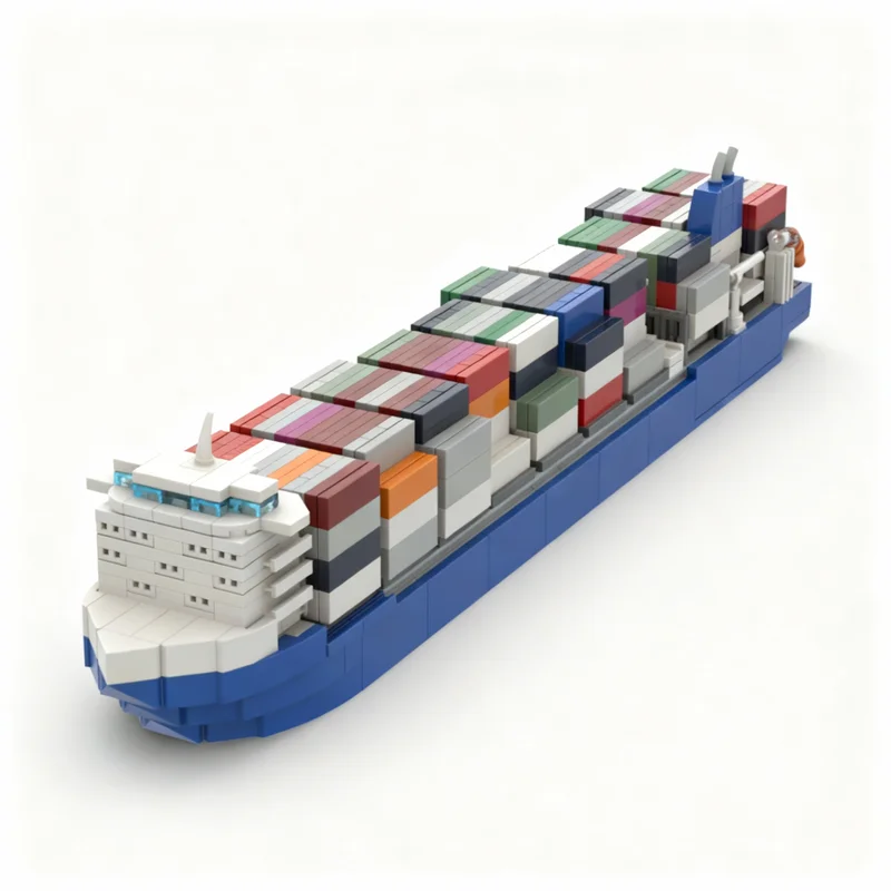 1391PCS MOC Modern Ocean Exploration Boat Model Maritime Replica Display Construction Puzzle Blocks Exhibit Collector Toy Gift