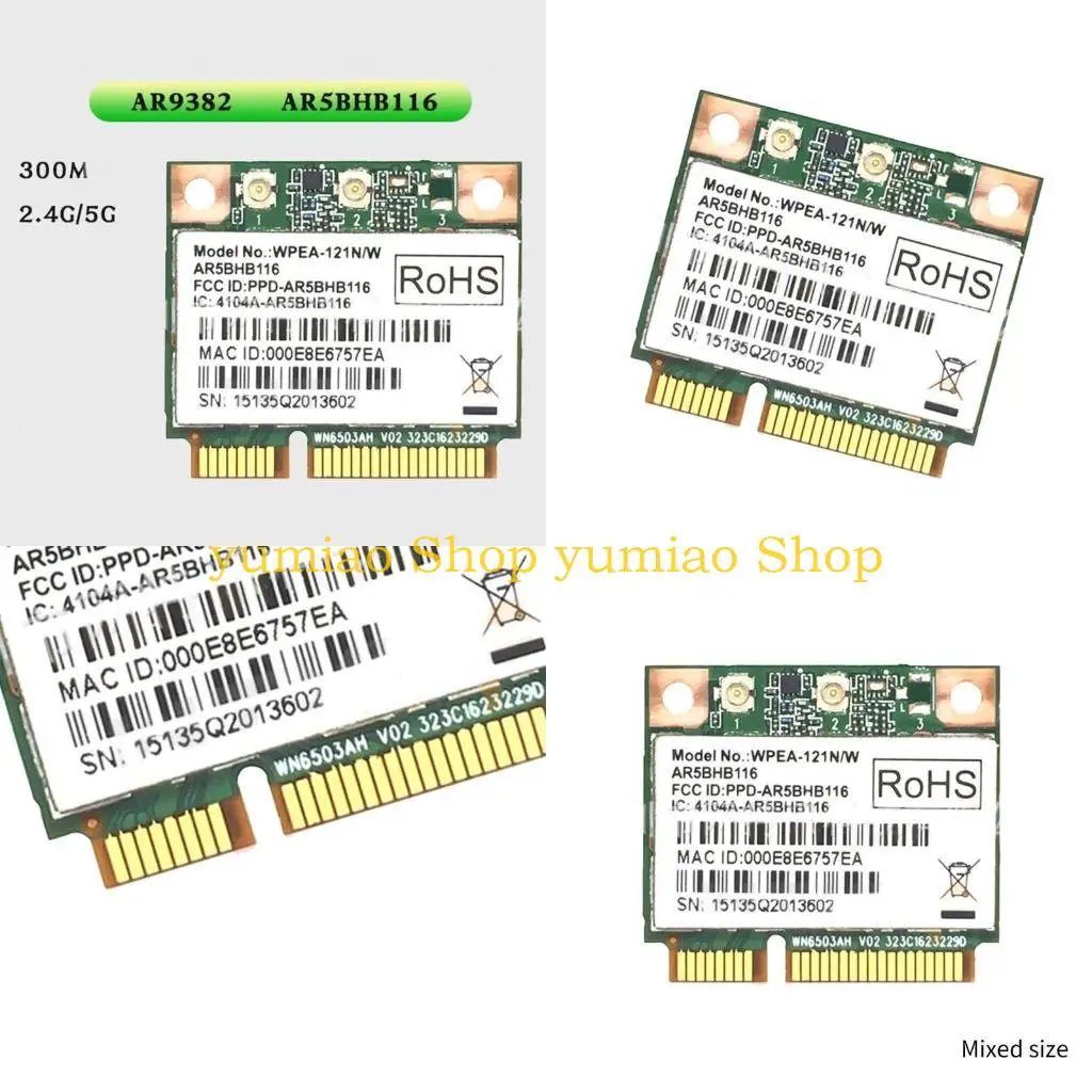 

587B Mini PCI-E WiFi Wireless Card 2.4 Dual-band 802.11a/b/g/n 300Mb Card