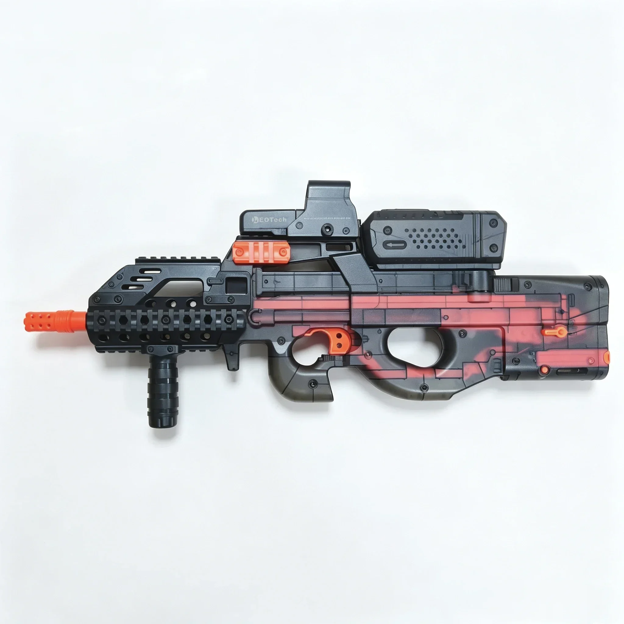 Rechargeable P90 Outdoor Blaster, Detachable Modular Battery Shooting Toy Gun for Hydrogel Round Competitive Games (No Bullets)