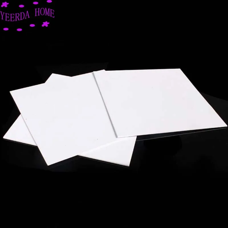 Thin white PVC board Square PVC backing plate Plastic sheet shim polyvinyl chloride pad thickness 0.2/0.4/0.8/1mm