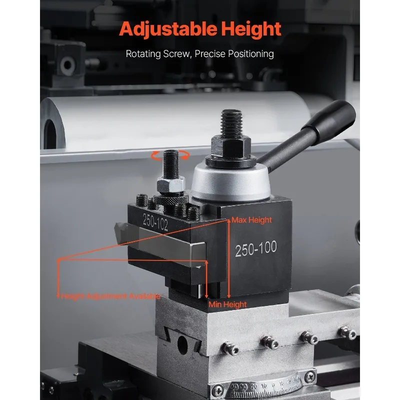 Jeu de poteaux d'outils à changement rapide, 6 supports d'outils de tour pour Mini balançoire de tour de 6 à 12 pouces
