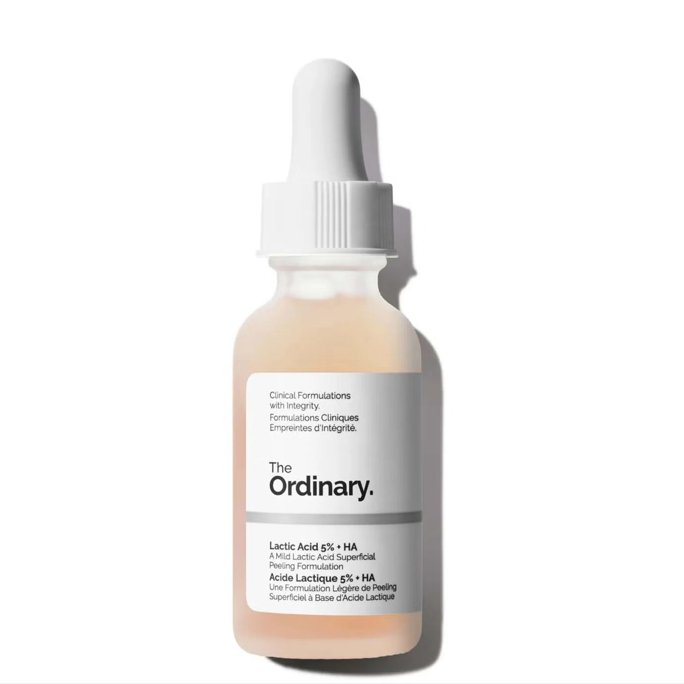 Lactic Acid 5% + HA 2% 30ml Face Serum Provide Mild Exfoliation Superficial Peeling Formulation Improve Appearance Pigmentation