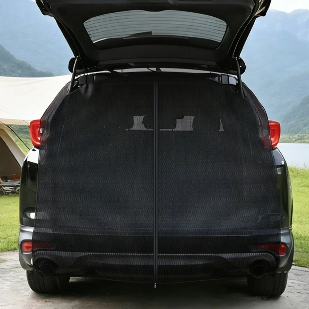 Magnetic Car Mosquito Net Ventilation Mesh Insect Proof SUV Tailgate Mesh Screen Sunshade Multifunctional Trunk Mosquito Net