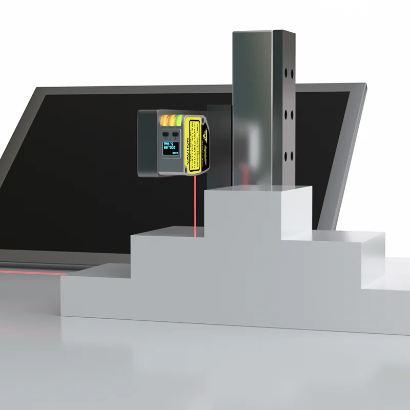 جهاز استشعار مسافة إزاحة ليزر FUWEI ، شاشة عرض OLED ، دقة عالية ، قياس 85 ، 10-30VDC ،