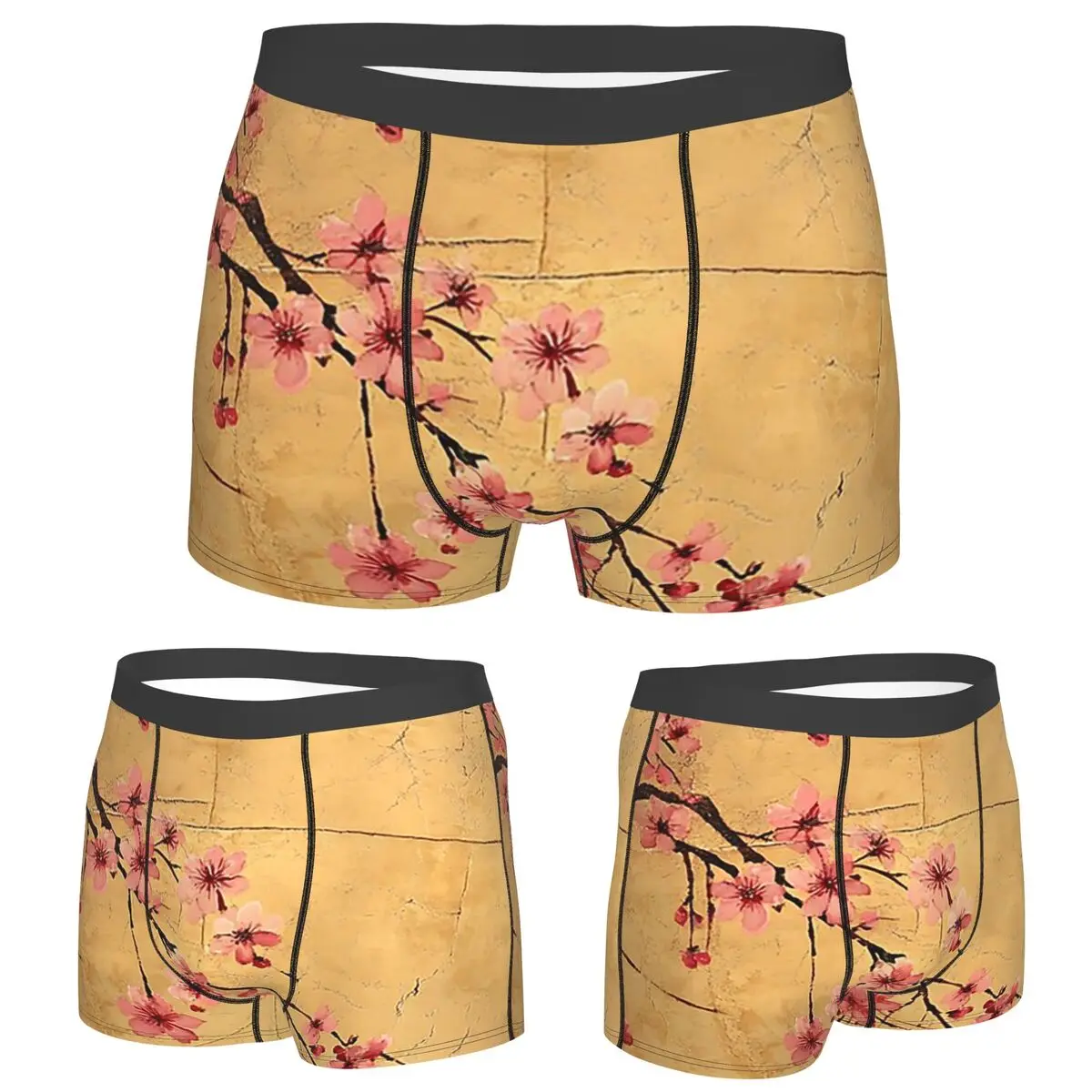 

Boxer Underpants Shorts Sakura Cherry Blossom Japanese Flowers Panties Men's Soft Underwear for Homme Man Boyfriend Gift