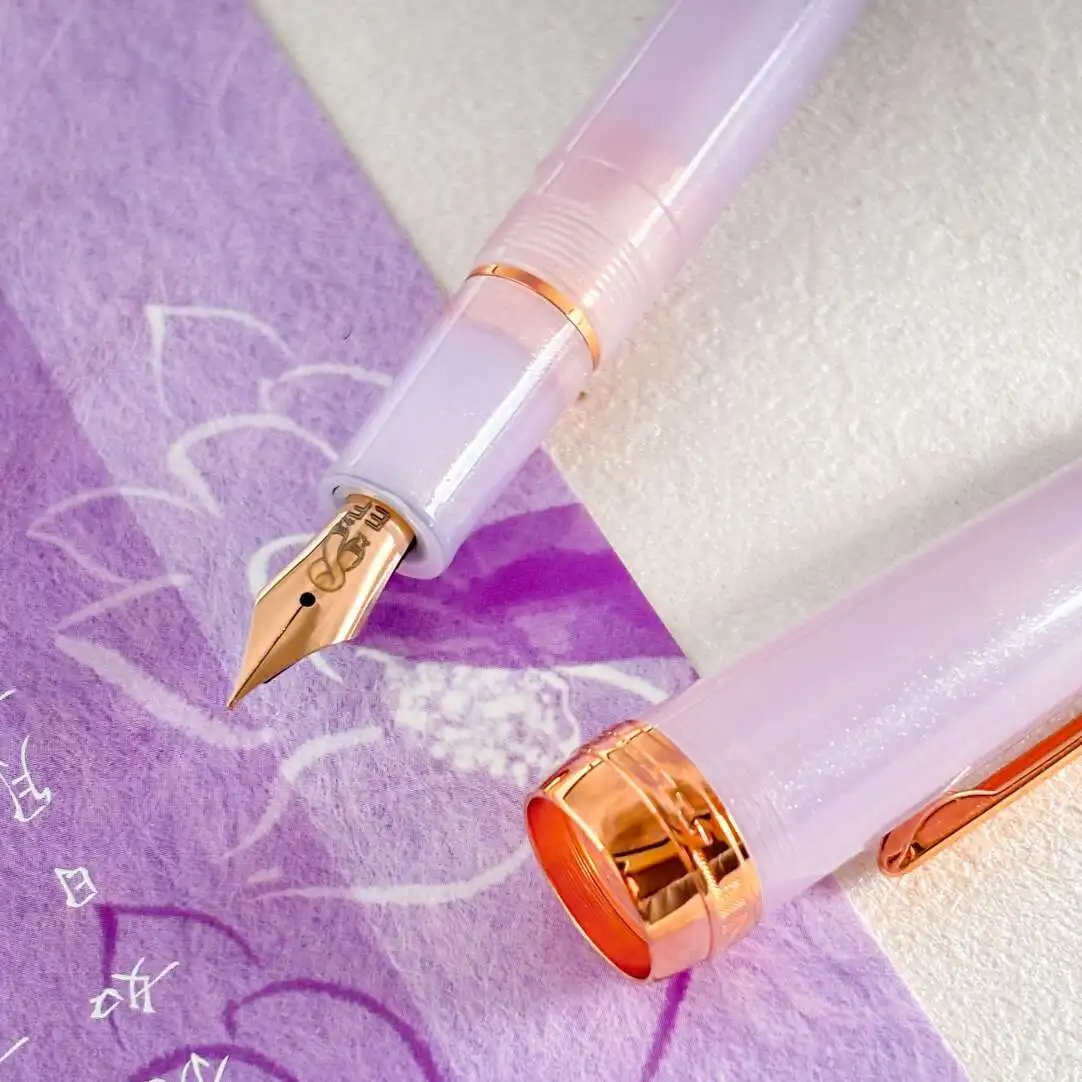 Jinhao 82 Limited Torpedo Dreamy Purple Fountain Pen Rose Gold Clip
