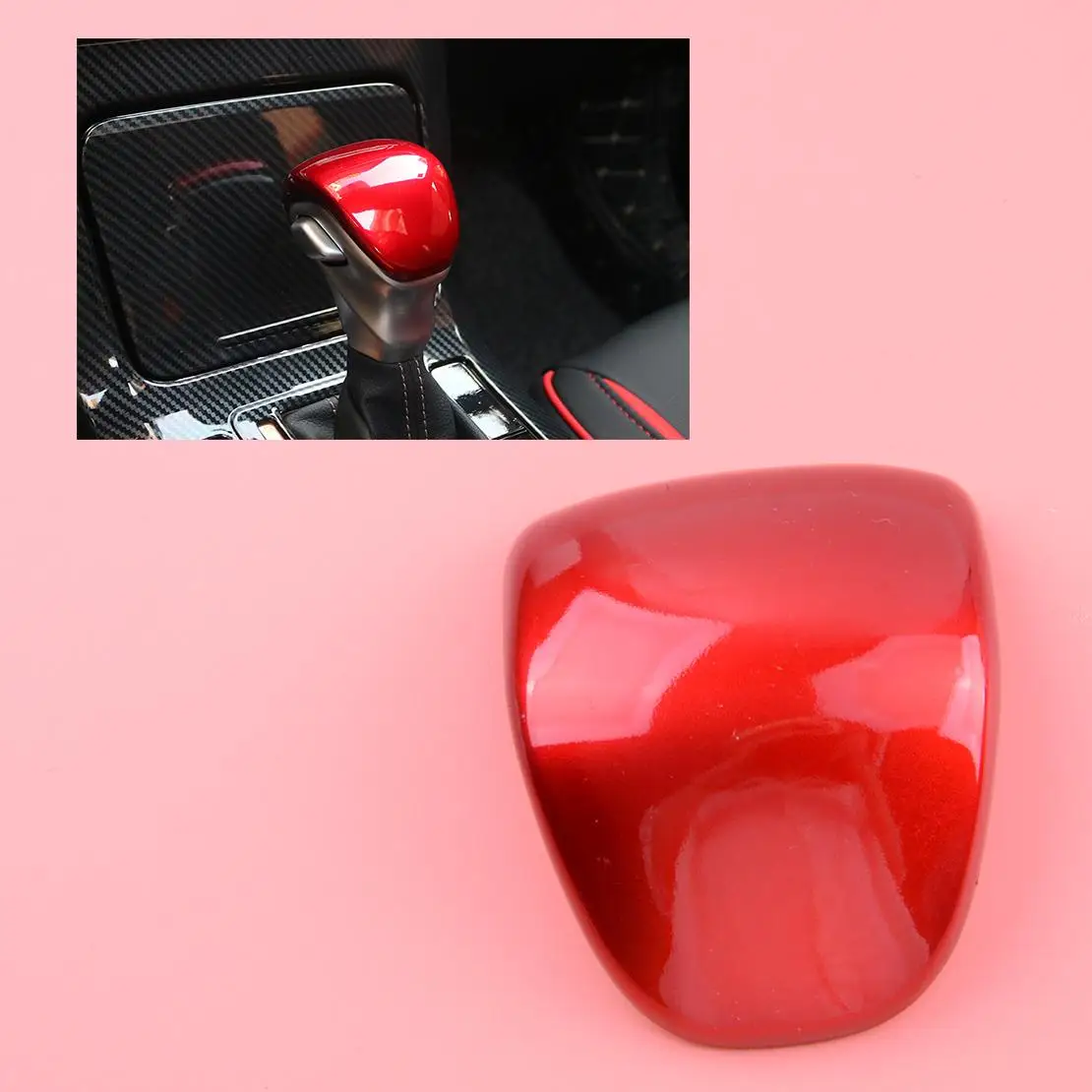 

Red Car Gear Shift Knob Cover Trim Cap Fit For Kia Soul 2020-2021