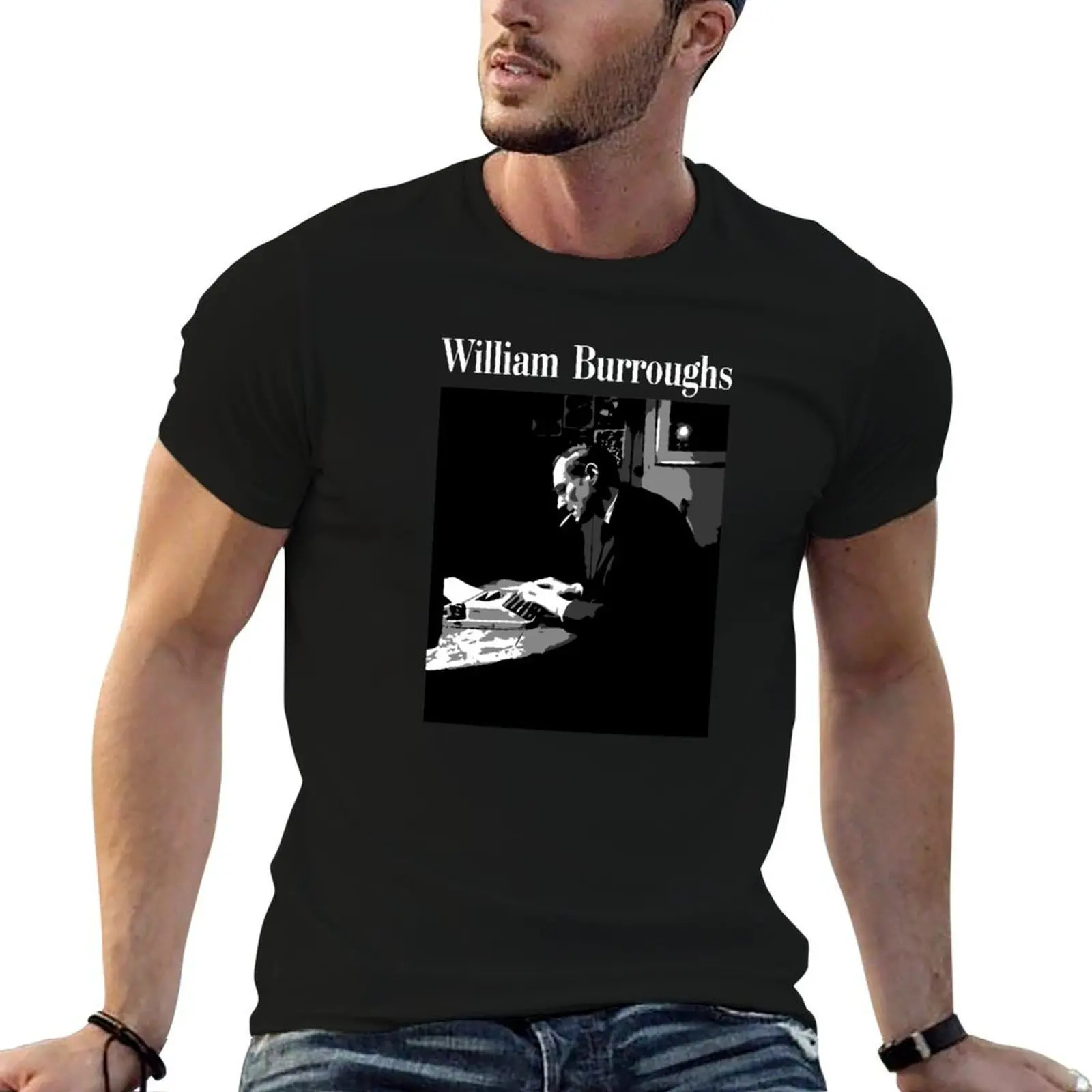 

Tribute to William Burroughs T-Shirt anime tshirt man t shirt luxury T-Shirt
