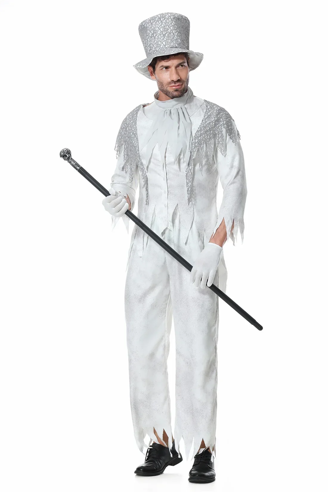 Halloween Cosplay Ghost Groom Adult Horror Zombie Costume