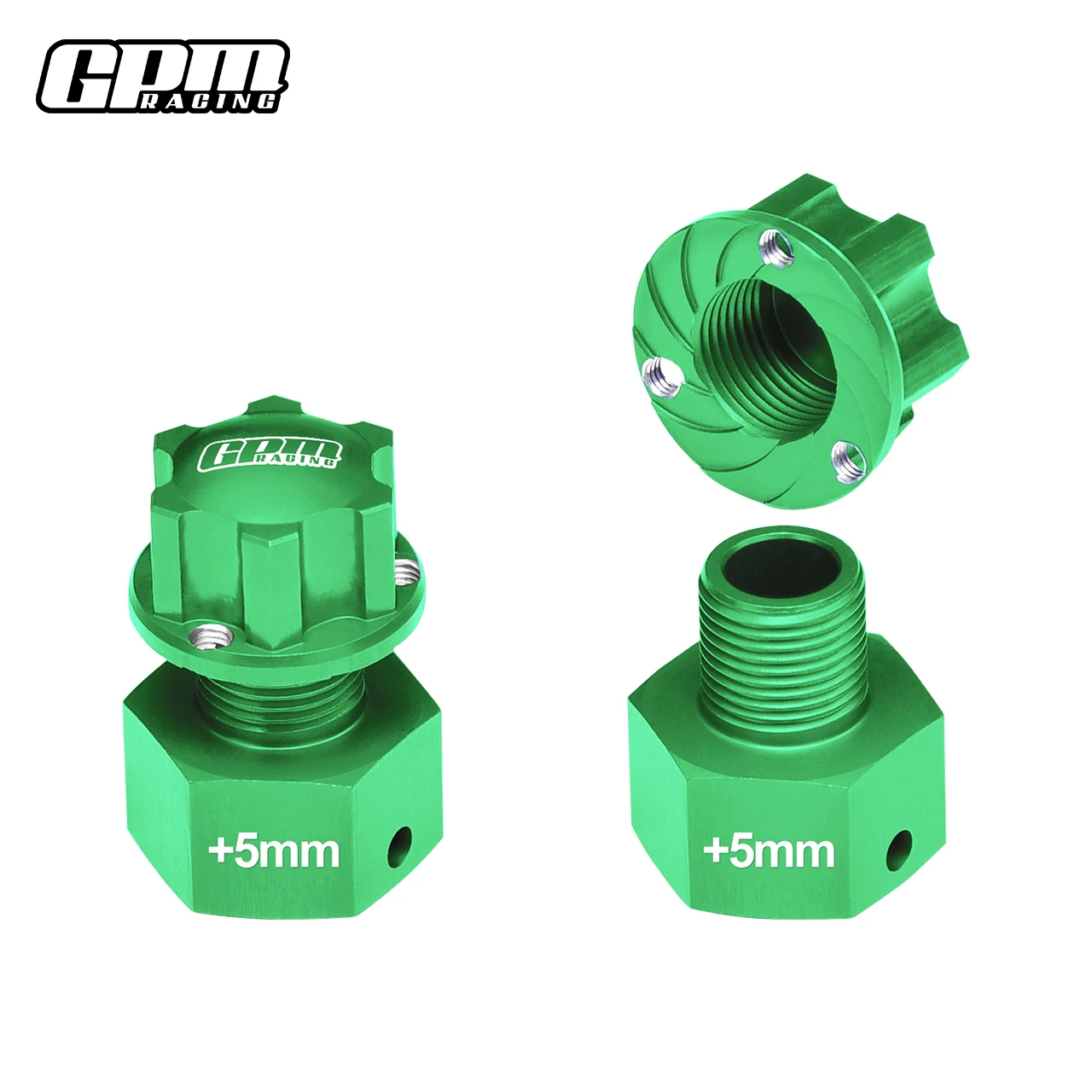 Adapter sześciokątny GPM 7075 Alloy 20mm (+5mm) do LOSI 1/6 Super Baja Rey 1.0 / 2.0