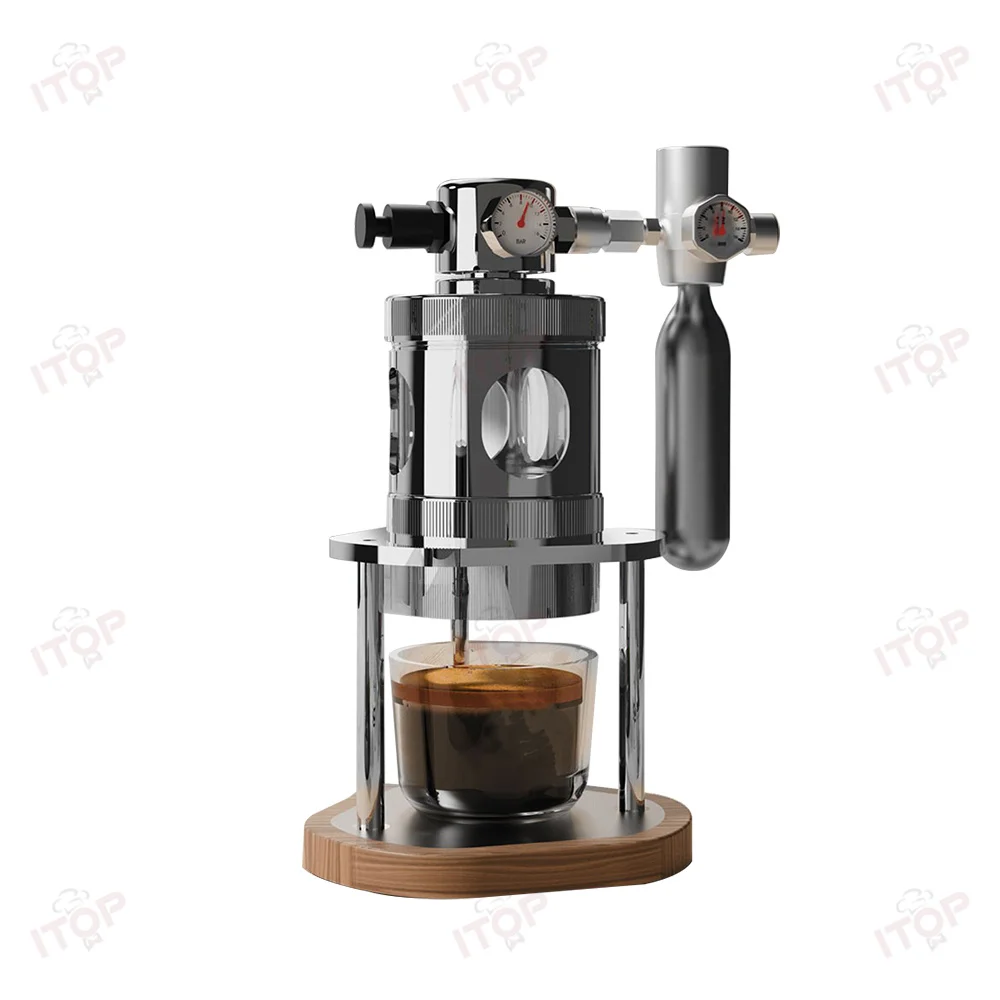 ITOP 58 مللي متر ماكينة القهوة الهوائية 51 مللي متر ماكينة الاسبريسو المحمولة ماكينة القهوة التخييم تصميم التفكيك السريع