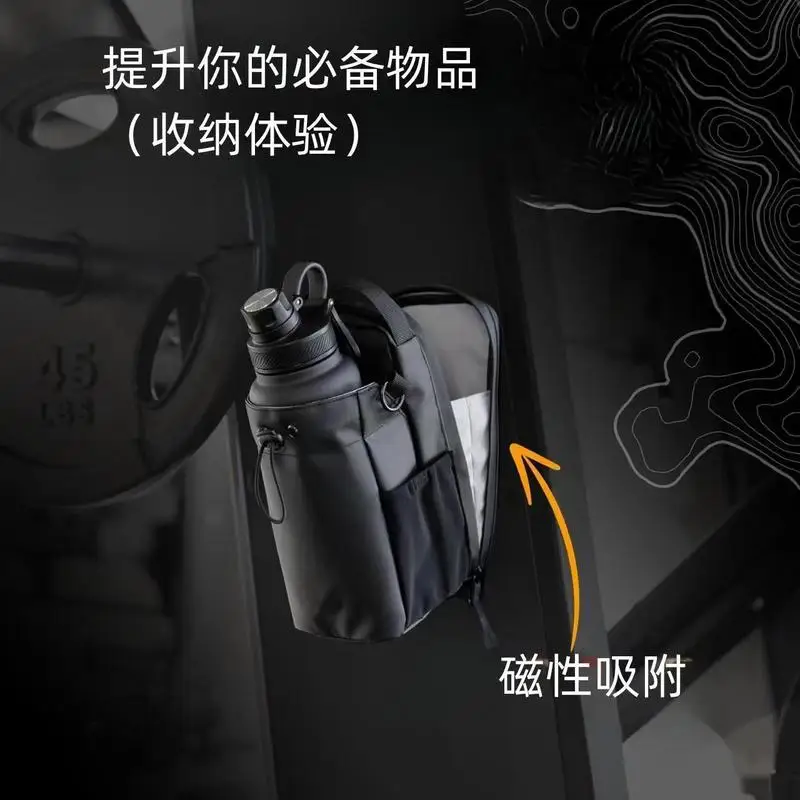 Magnetic Gym Bag Water Bottle Bag Sling Bag Water Bottle Pouch Water Bottle Carrier Bag Portable Large Capacity Adjustable