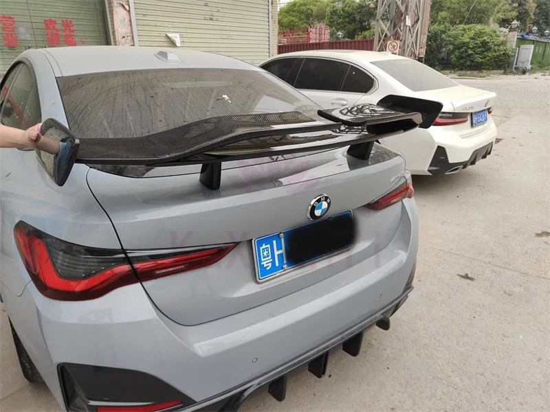 لسيارات BMW الجديدة 4-series G26 D نمط الخلفي سبويلر ألياف الكربون طقم الجسم الناشر الخلفي المصد الأمامي حافة الجانب تنورة