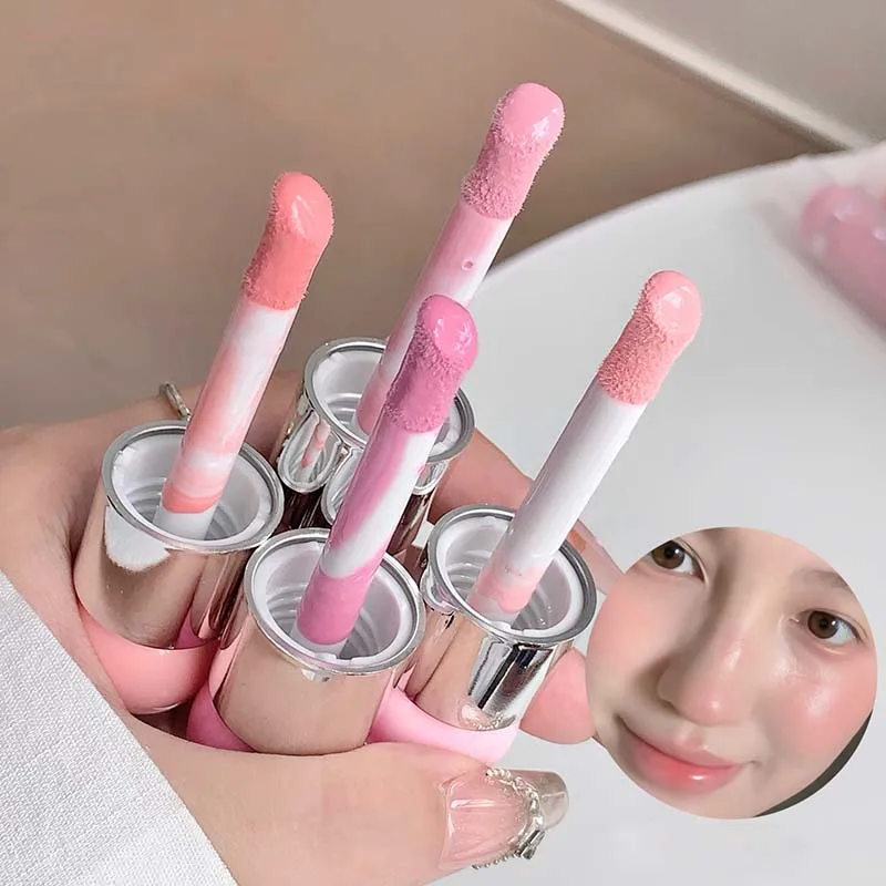 أحمر الخدود السائل ماكياج المياه الخفيفة هلام أحمر الخدود بارد دافئ لهجة NudePink السائل روج تمييز سطع الوجه الكورية نمط ماكياج #3