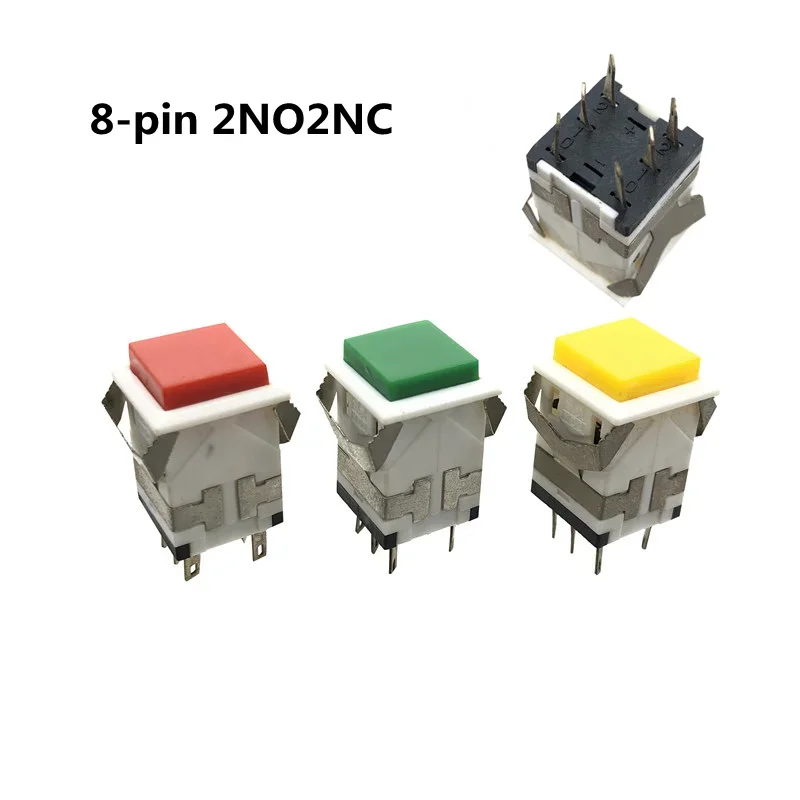 Kd2-24 Self Locking Self Reset Switch 3A / 250V 6A / 125V Snap In 2no2nc Instantaneous Square Button