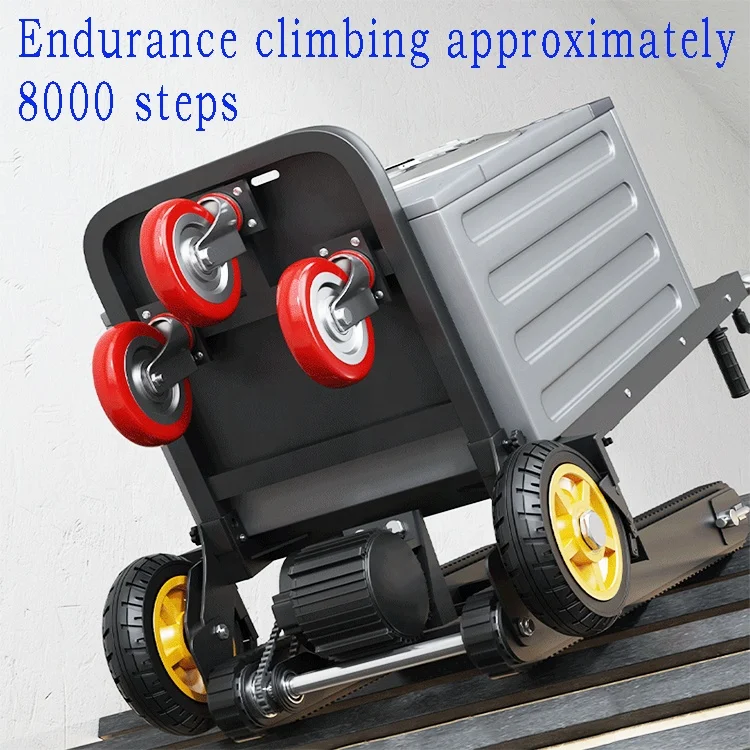 Powered Stair Climbing Cart Platform Convenient OEM Factory 400kg Load Steel Hand Trolley Motorized Lithium Battery